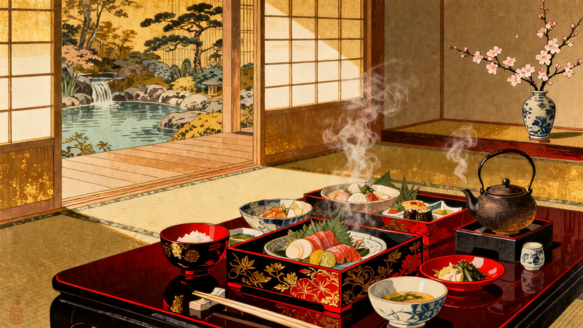 日本溫泉旅館的懷石料理美學