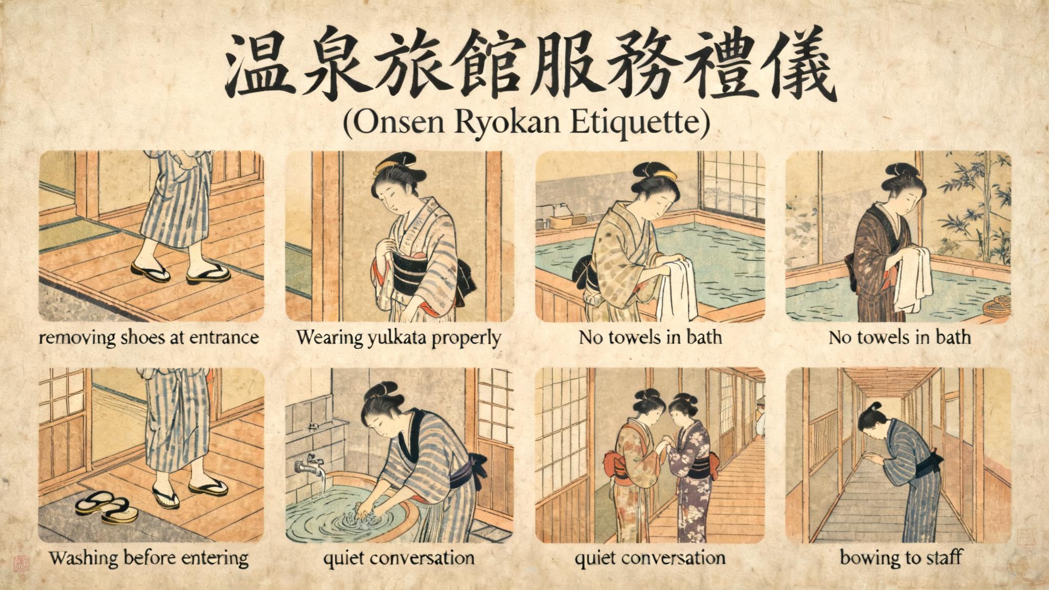 溫泉旅館的服務禮儀與注意事項